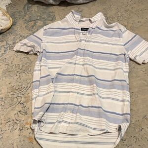 Ralph Lauren Casual Blue and White Striped Shirt